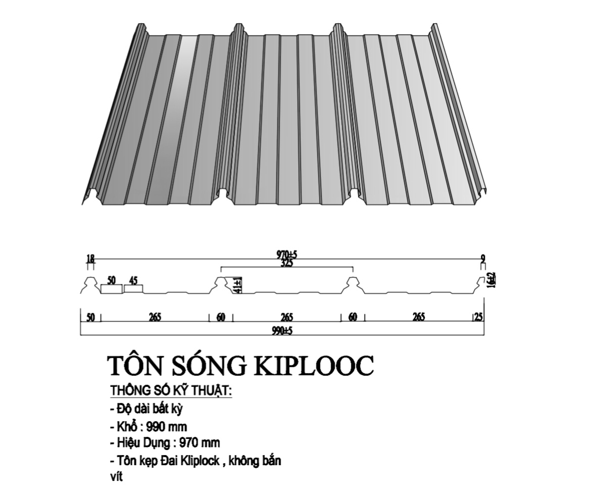 Tôn Sóng Cliplock