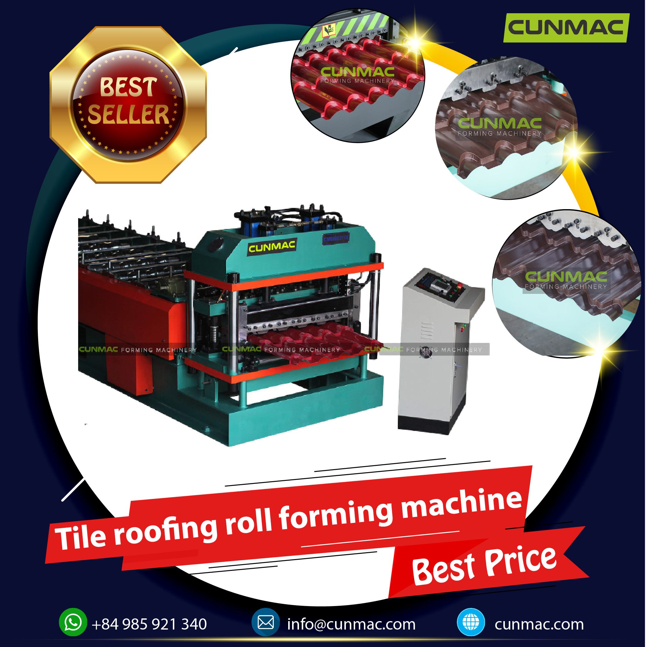 Tile roofing roll forming machine