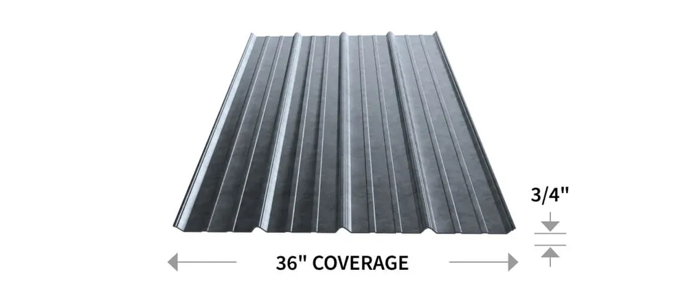 36″ Coverage roofing profile standard AG Panel design by CUNMAC Machinery