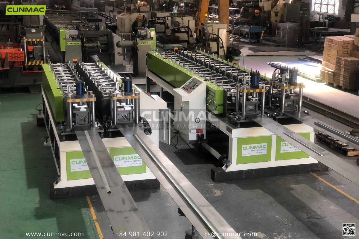 2 sets of combined C profile/C shaped/C section roll forming machine