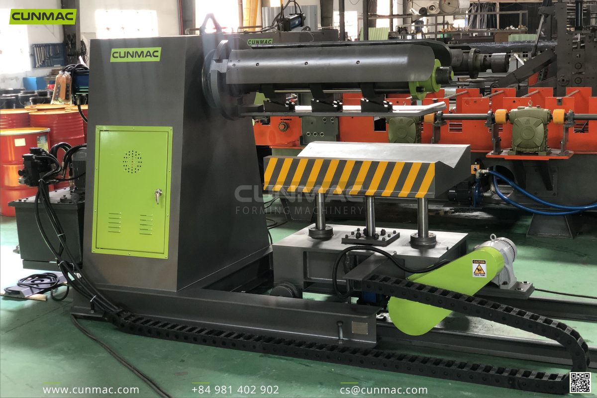 Automatic decoiler/uncoiler 6 tons with coil car - CUNMAC Vietnam