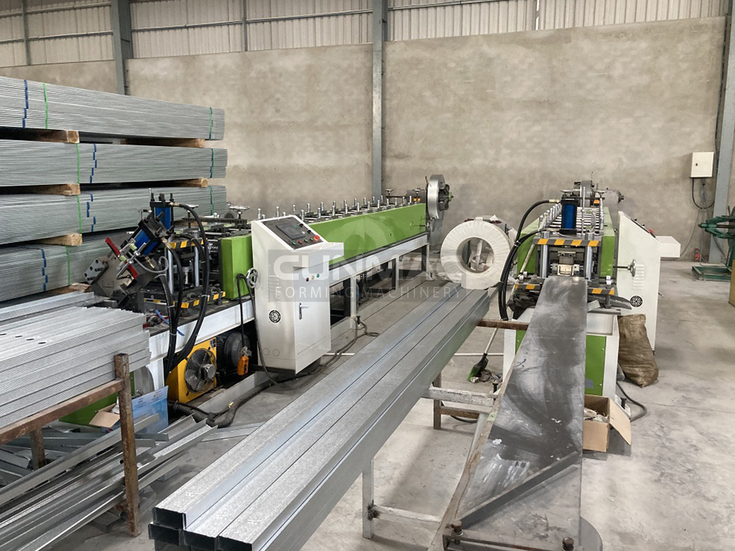 CUNMAC wall cladding roll forming machines at customer’s factory