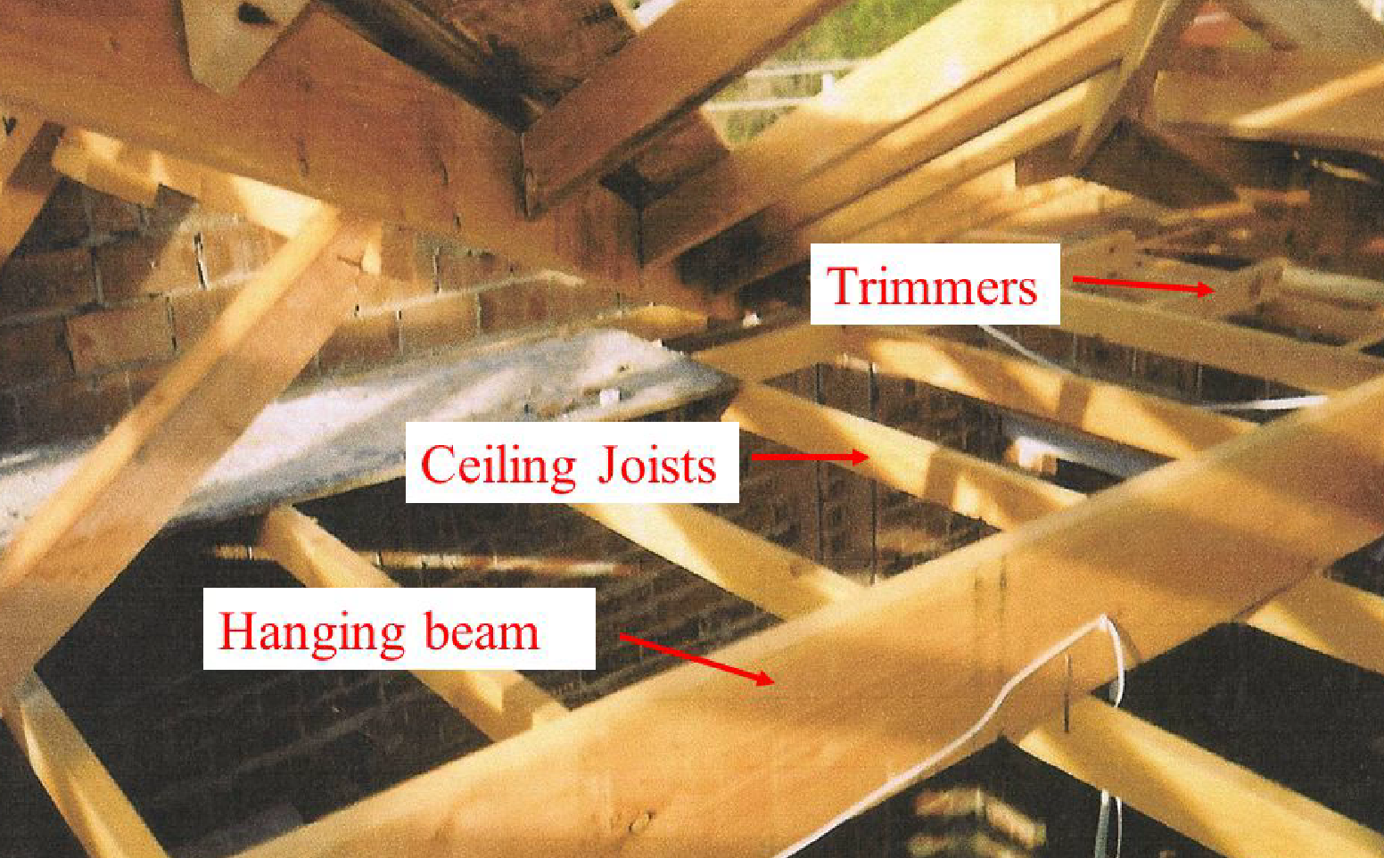 Ceiling frame in construction