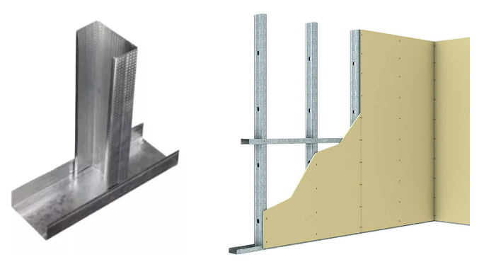 Metal stud & track wall framing system