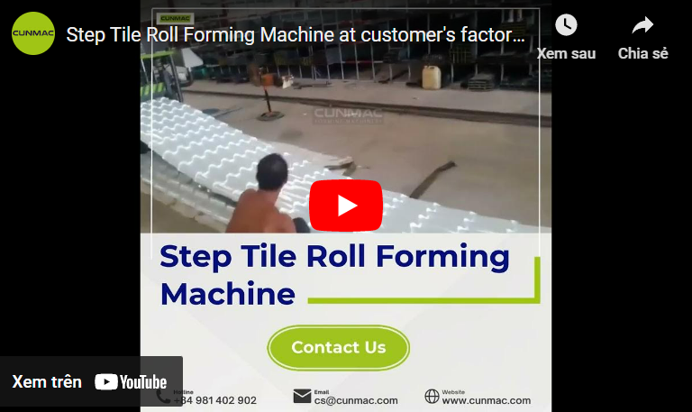 Step Tile Roll Forming Machine at customer's factory