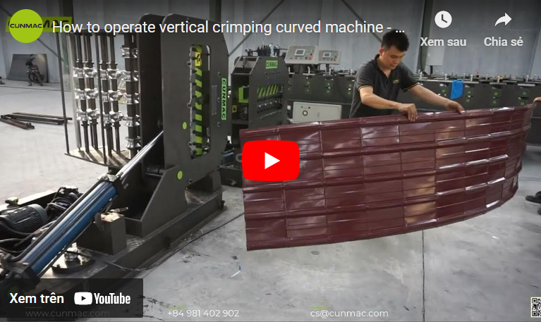 How to operate vertical crimping curved machine