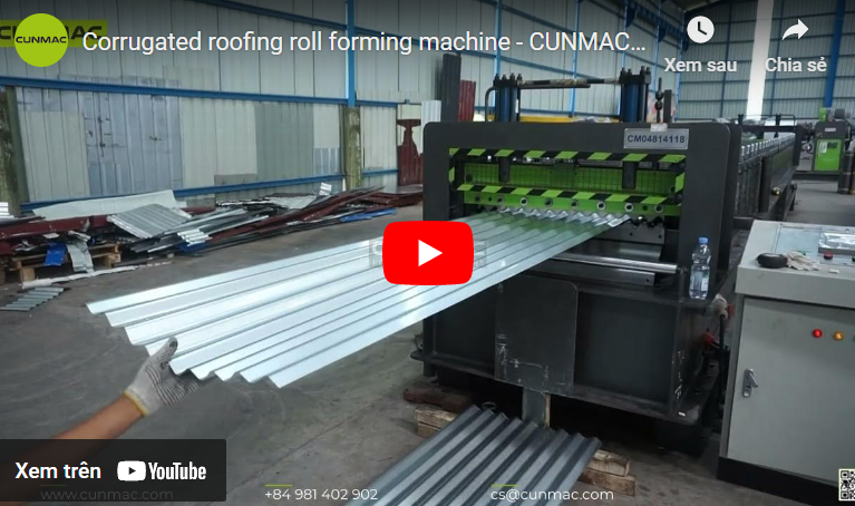 Corrugated roofing roll forming machine