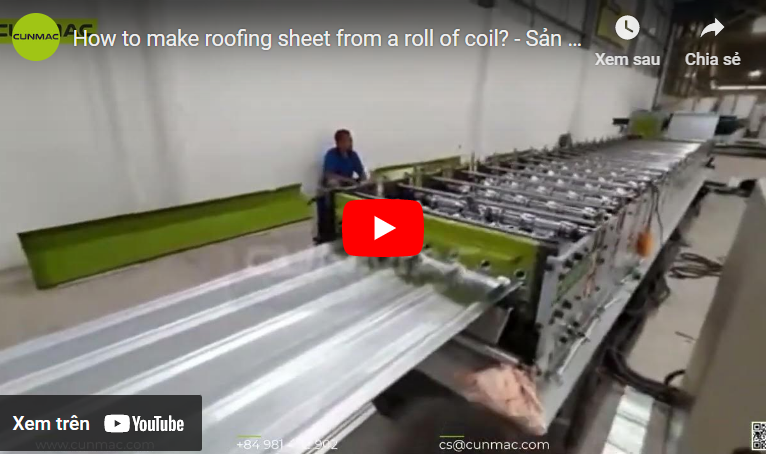 How to make roofing sheet from a roll of coil?