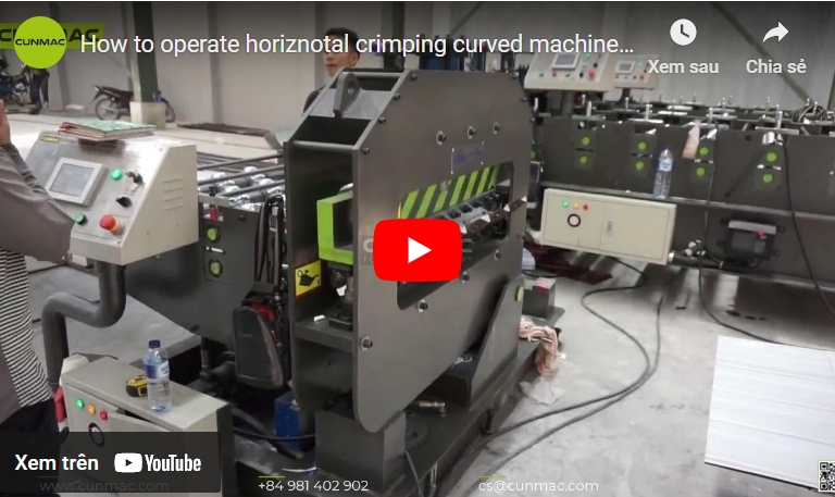 How to operate horiznotal crimping curved machine