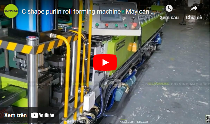 C shape purlin roll forming machine