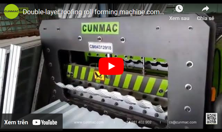 Double-layer roofing roll forming machine combined with crimping curve machine