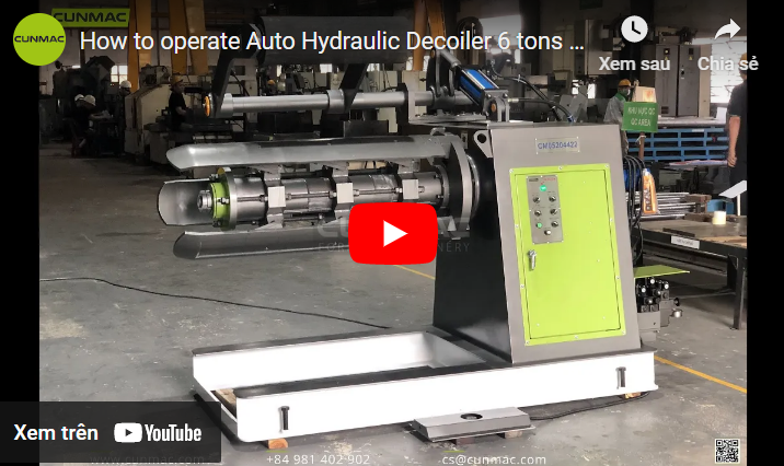 How to operate Auto Hydraulic Decoiler 6 tons and Pressing Arm