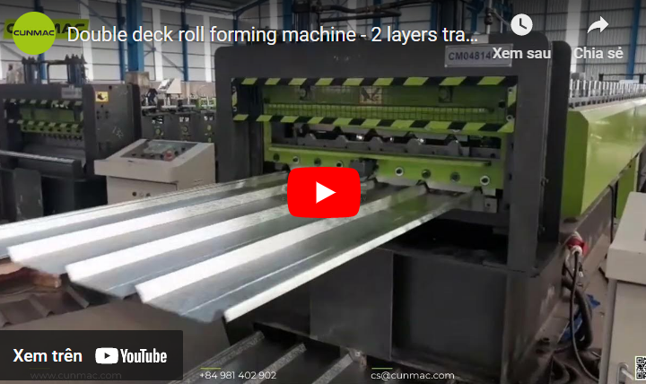 Double deck roll forming machine - 2 layers trapezoidal