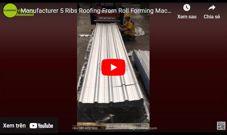 Manufacturer 5 Ribs Roofing From Roll Forming Machine