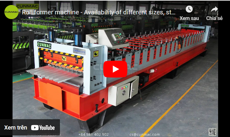 Roll former machine - Availability of different sizes, styles and colors