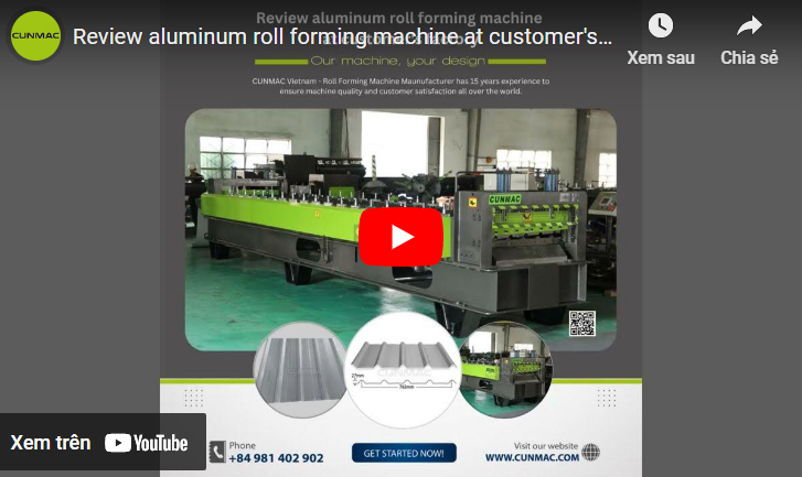 Review aluminum roll forming machine at customer's factory