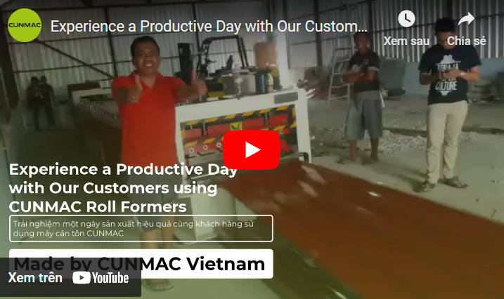 Experience a Productive Day with Our Customers using CUNMAC Roll Formers