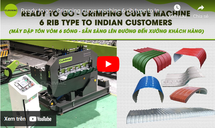 Ready to go - Crimping curve machine 6 rib type to Indian customers