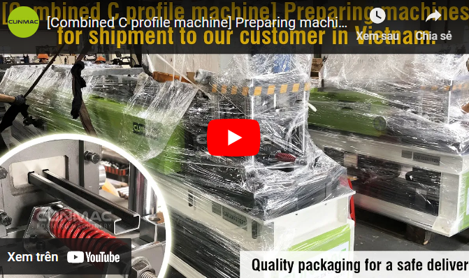 [Combined C profile machine] Preparing machines for shipment to our customer in Vietnam