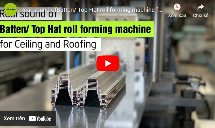 Real sound ofBatten/ Top Hat roll forming machine for Ceiling and Roofing