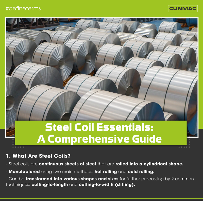 Steel coils in cylindrical shape