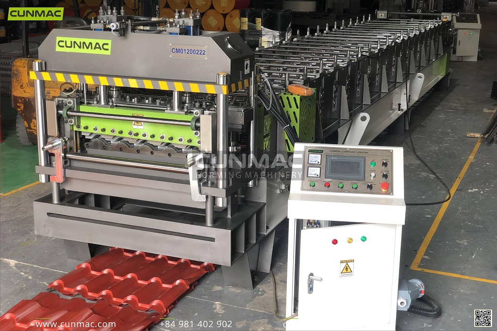 Laminated PE foam roll forming machine