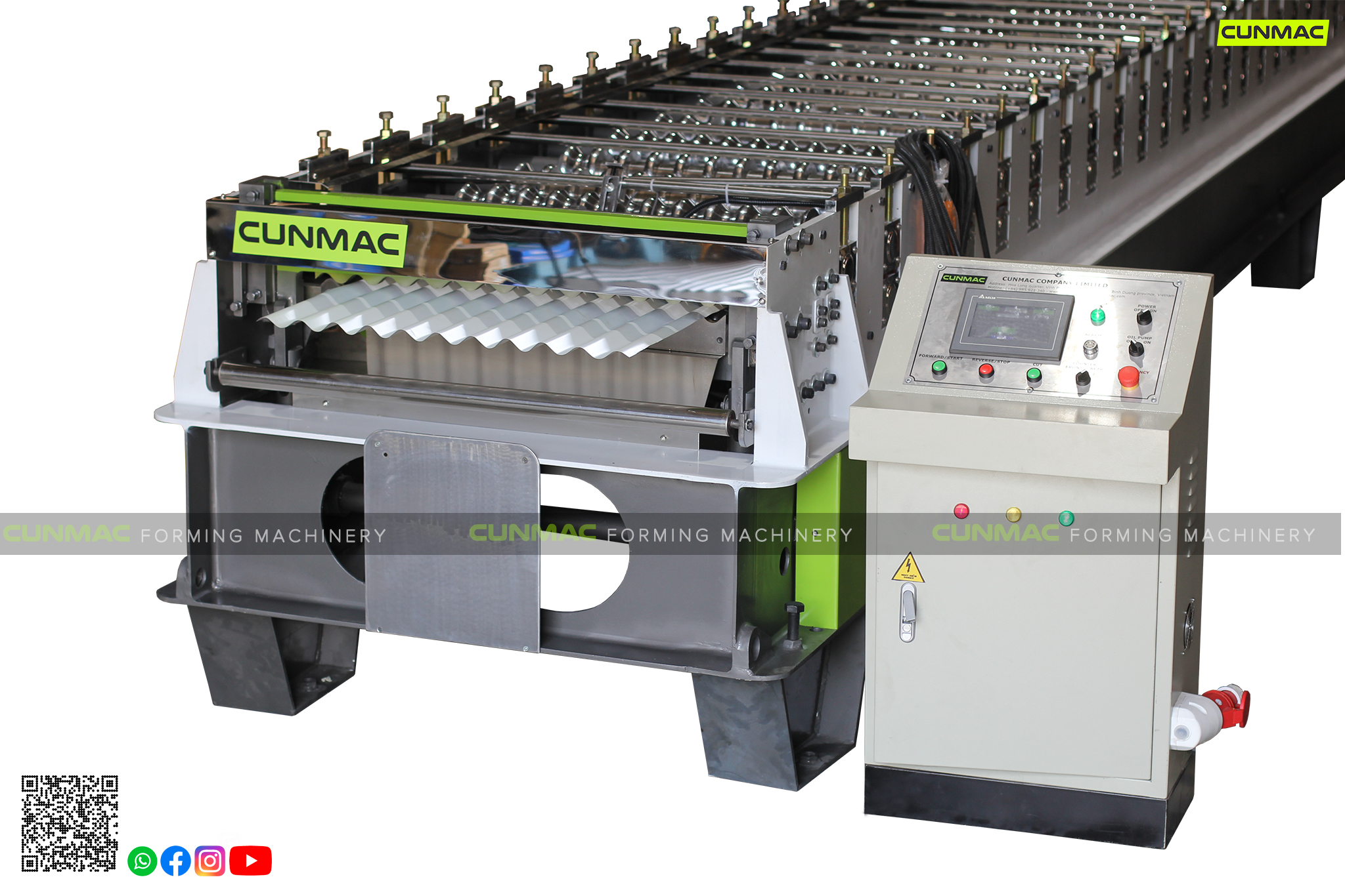 Corrugated roofing roll forming machine