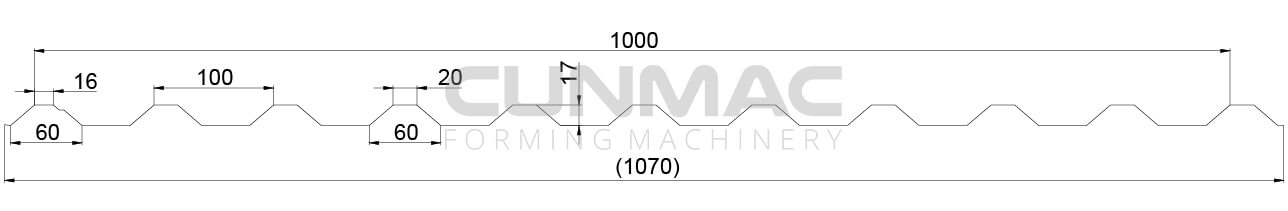 trapezoidal profile drawing