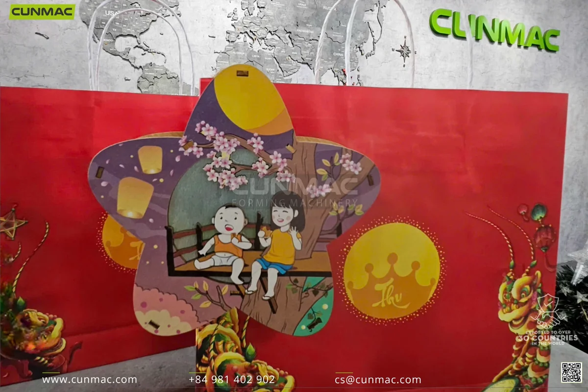 Decorative ridge cap design inspiration on Mid-Autumn Festival gift bag by CUNMAC
